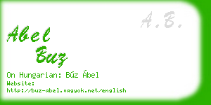 abel buz business card